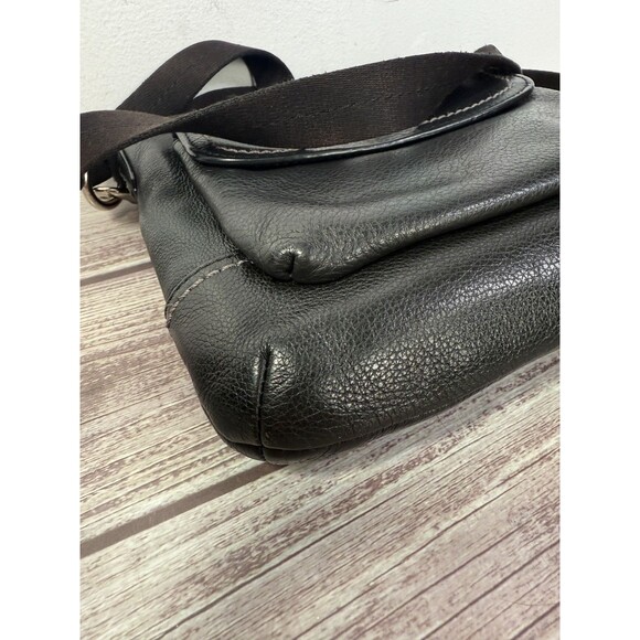 Coach Park Leather Swingpack F49170 Black Shoulder Crossbody Bag Messenger - Picture 16 of 17